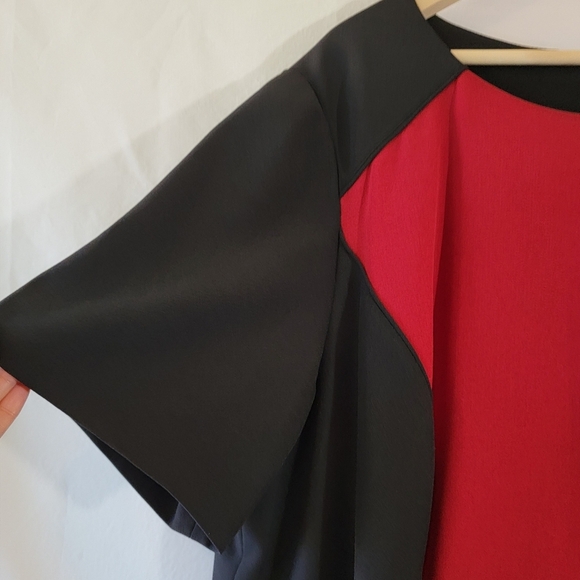 NEW TAHARI Women's Plus Size Sheath Dress Sz 22W Red Black Office Siren Career - Picture 4 of 11